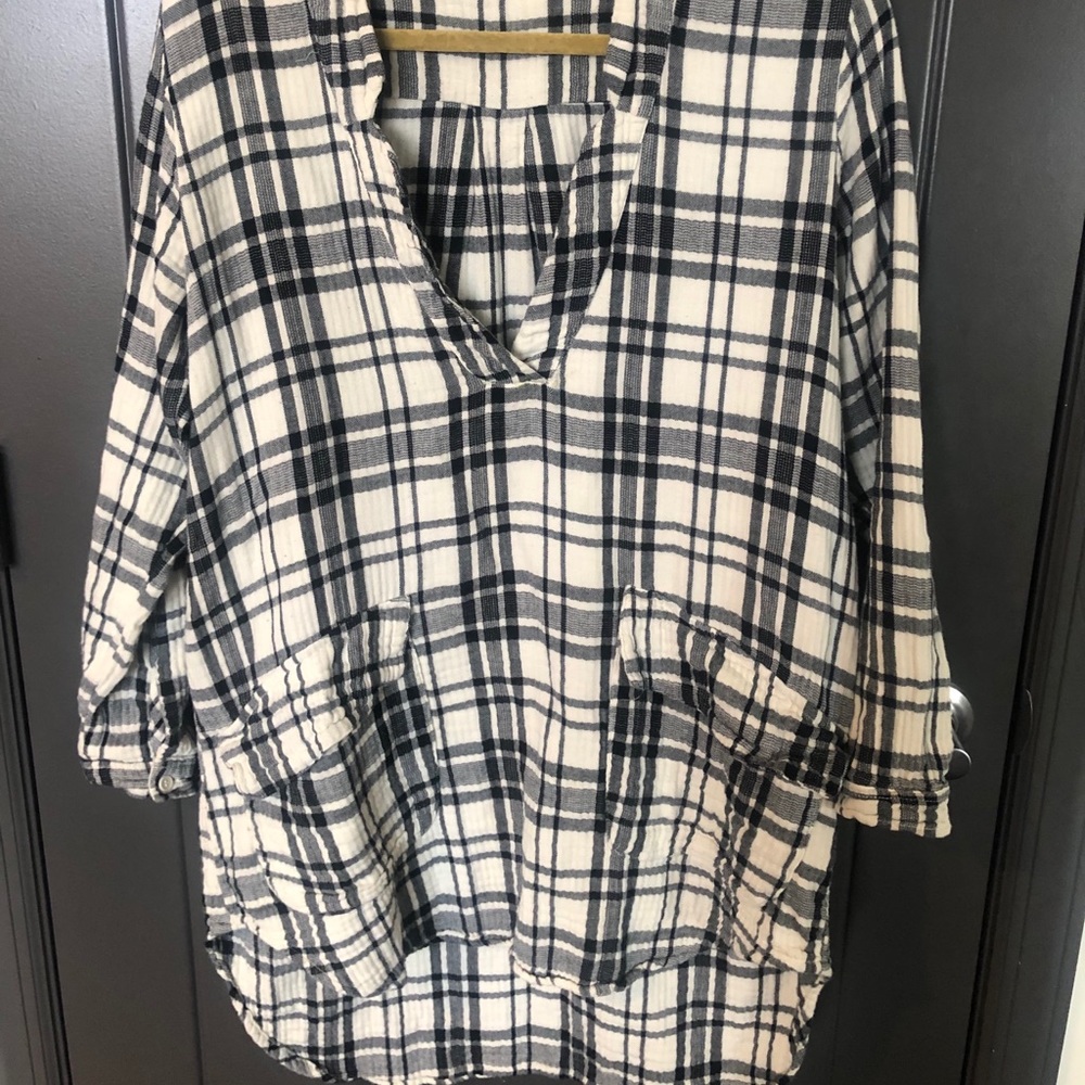 Free People casual flannel dress